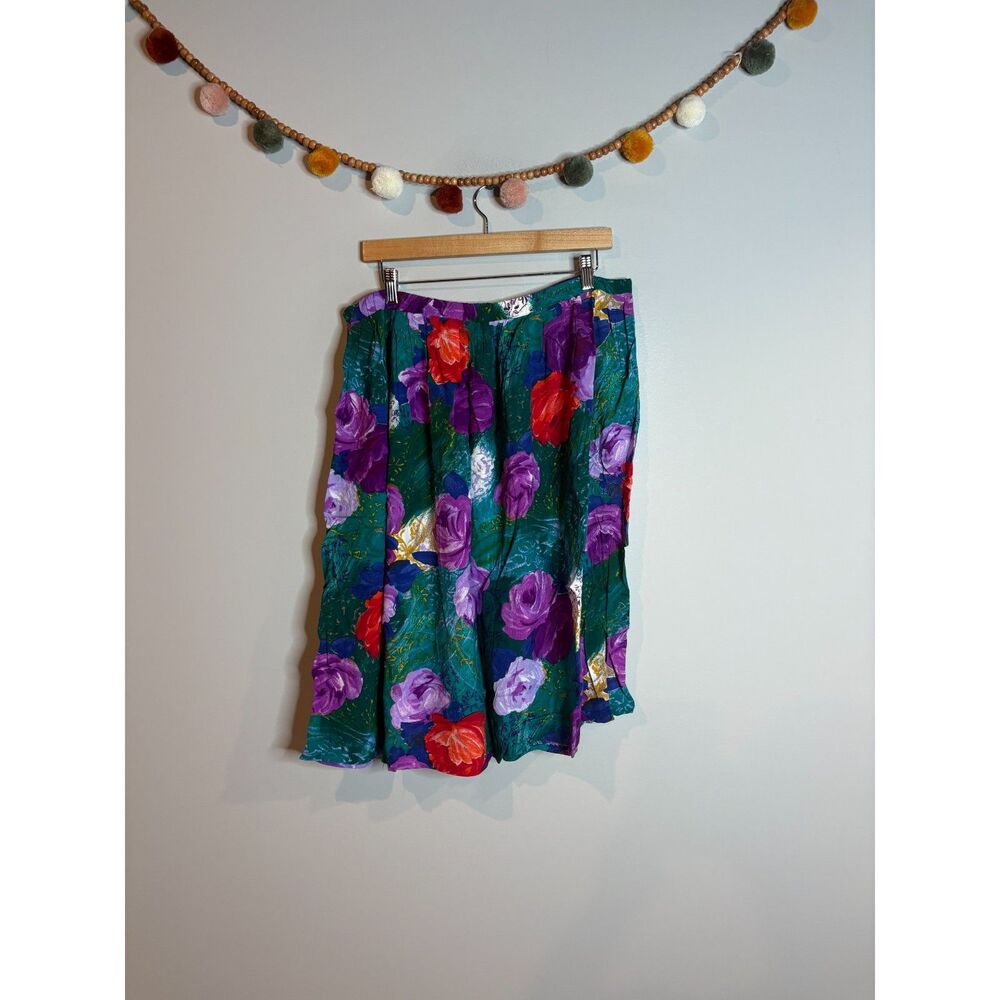 Vtg floral colorful 1980's skirt